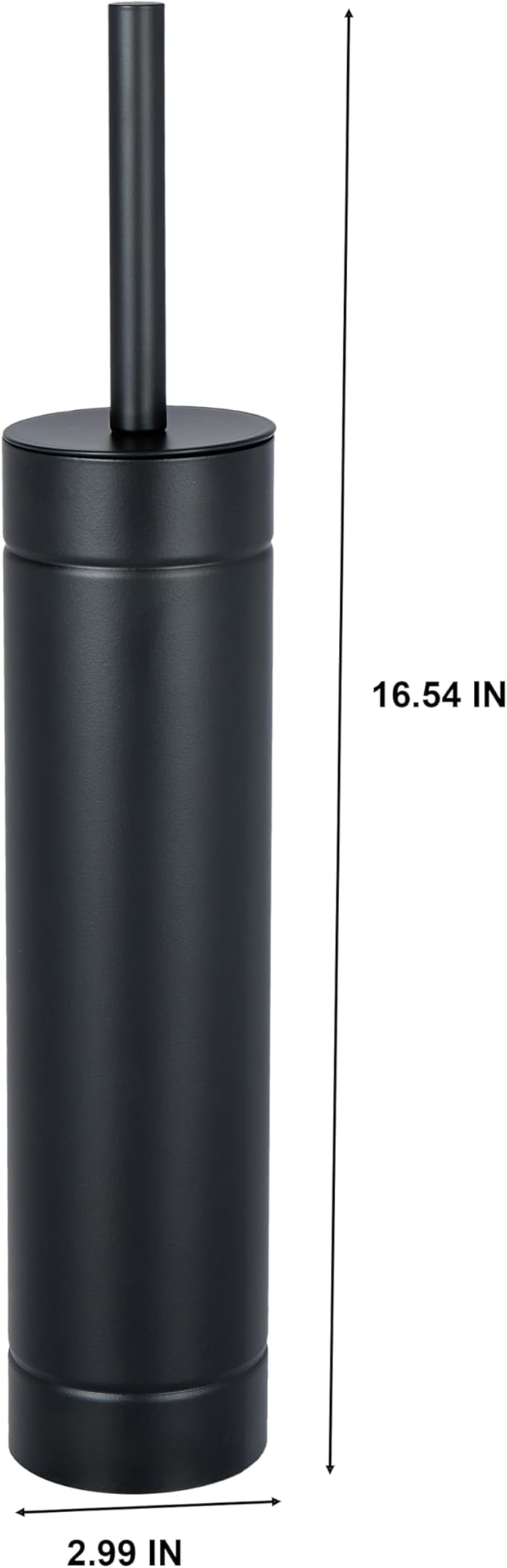 Bath Bliss Toilet Brush with Weighted Base | Slender Design | 360 Degree Brush | Bathroom Cleaning | Black