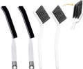 Crevice Brushes for Cleaning, Gap Cleaning Brush with Long Stiff V-Shaped Bristles Household Use for Bathroom/Tiles/Kitchen（4pcs）