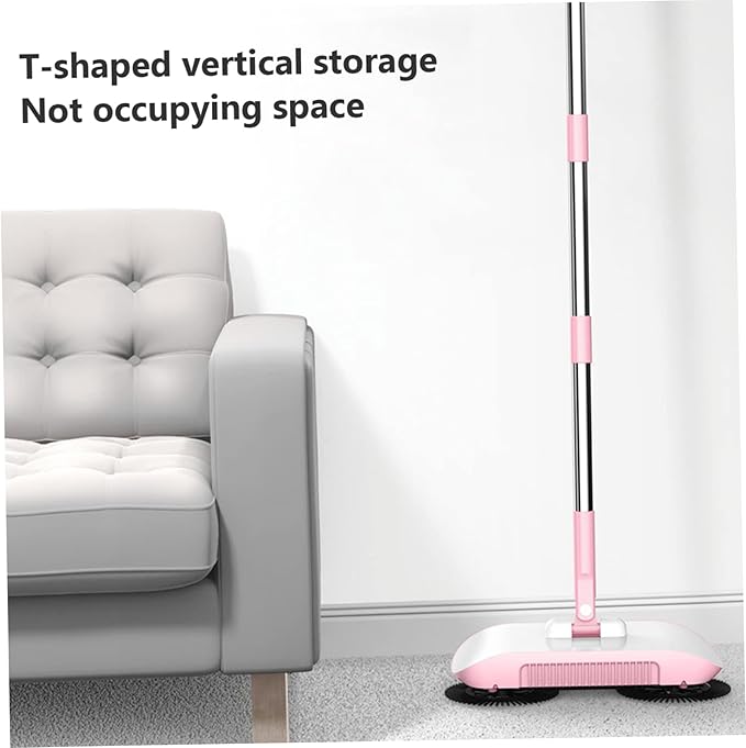 Carpet Sweeper Manual Manual Vacuum Sweeper 2 in 1 Hand Push 180 Degree Rotating Sweeping Mop Crumb Vacuum Cleaner Home Cleaning Tool Style2