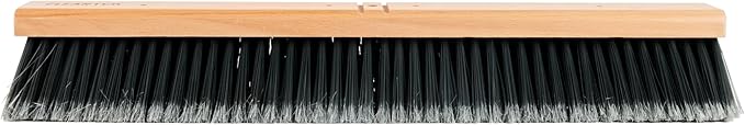 Restaurantware-BROOM HEAD ONLY: Clean Tek Professional 24-Inch Broom Head, 1 Heavy-Duty Push Cleaning Tool - Handle And Brace Sold Separately, Medium Plastic Bristles, Wooden, Commercial Use