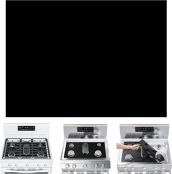 Guards for Gas Stove Top Protector Covers 0.3mm Cuttable,Heat Resistance Burner Covers Stove Mat Protector，Safe Reusable Easy Cleanable Gas Guards Stove Covers for Gas Stove