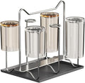Cup Drying Rack Stand, Stainless Steel 6 Cups Mug Drying Rack Drainer Holder, Countertop Cup Rack Dryer for Glasses, Tumbler, Water Bottle