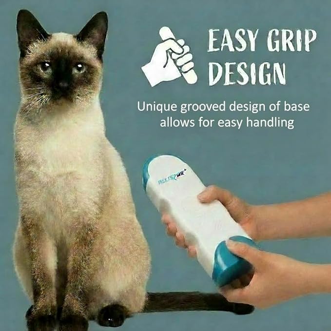 Lint Brush and Pet Hair Remover for Laundry, Clothes, Couches, Car Seats, Furniture and Fabric. Reusable Dog and Cat Fur Wizard Hair Removal Brush. ALLISTAR (Sky Blue)