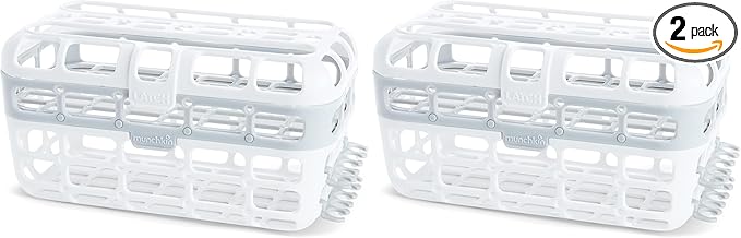 Munchkin Dishwasher Basket, High Capacity | 2 Pack | Grey