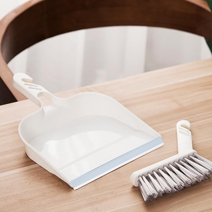 NICENEEDED 2Pcs Plastic Strip Replacement for Dustpan, 10.2" Clip-On Dustpan with Rubber Lip, Inlet Soft Pressing Strips Dustpans Edge Bar Garbage Shovel Closing Edges Straps