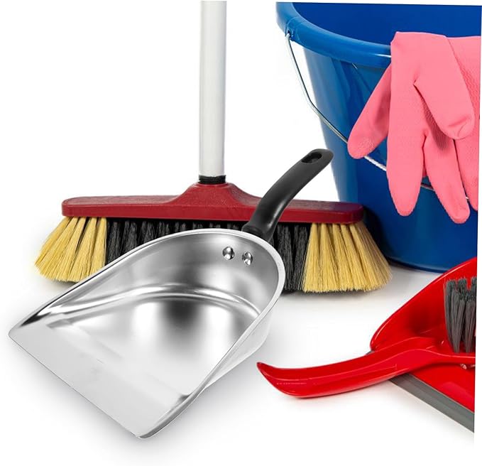 Stainless Steel Dustpan Metal Dust Pan Dustpan with Handle Metal Handheld Dustpan Metal Dustpan Small Dustpan Metal Handheld Dust Pan Small Dust Pan with Handle Thicken Small Metal
