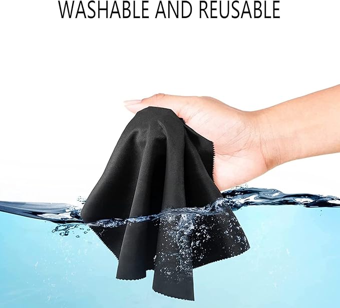 Extra Large Glasses Cleaning Cloths(12"x 12") for Eyeglasses,Sensitive Optics, Electronic Screens, Cell Phones,Lens,Glasses, Camera Lenses| Eyeglass Cleaner Cloths Wipes for All Delicate Surface