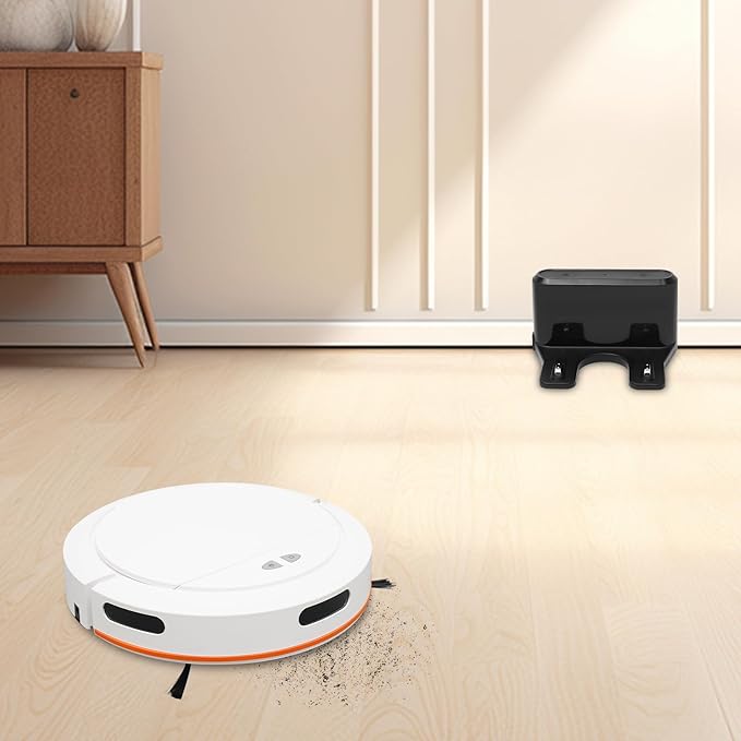 Robot Sweeping Machine, 3-in-1 Sweeping Machine, Robot Vacuum Cleaner, Cordless Sweeping Machine, Push Button/APP Control, 3-Cleaning Mode, for Pet Hair, Hard Floor, Low Carpet (White)