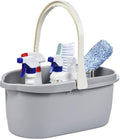 Haundry 4.5 Gallon Cleaning Bucket, Good Grips Household Mop Bucket for Cleaning Supplies, Cleaning Caddy Organizer Basket with Handle, 17.1L, Grey