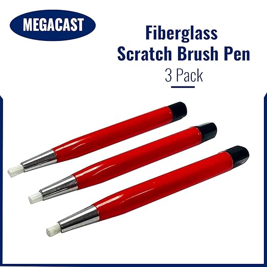 Fiberglass Scratch Brush Pen - 3 Pack - Jewelry, Watch, Coin Cleaning, Electronic applications, Removing rust and corrosion