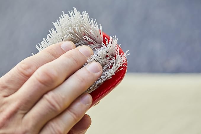 Mothers Stiff Bristle Carpet and Upholstery Cleaning Scrub Brush for Automotive, Home, Couch, Stain Remover