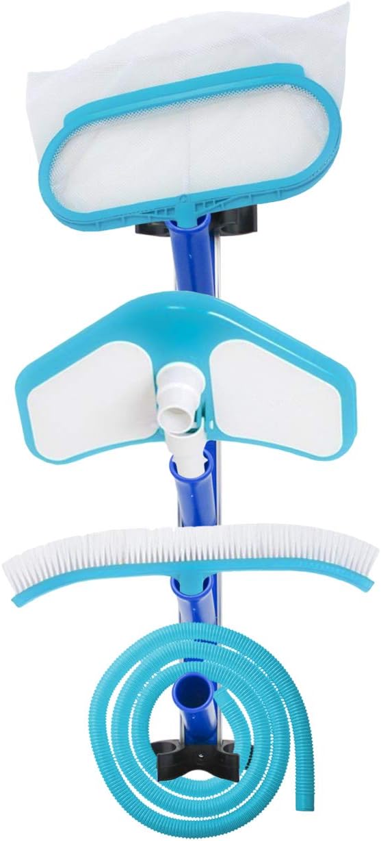 Trademark Innovations Swimming Pool Cleaning Supplies Rack Organizer Hanger Caddy