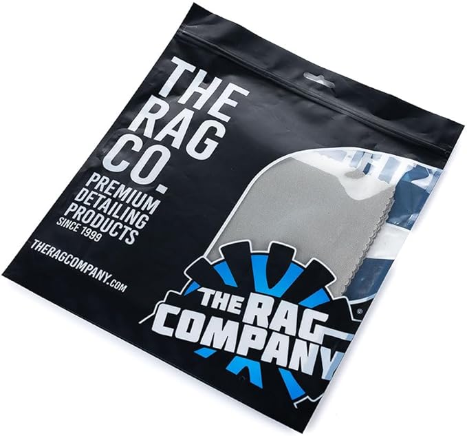 The Rag Company - Buttersoft Suede Cloth - Trademarked Softness for Applying and Leveling Coatings, Cleaning Glass and Other Delicate Surfaces Without Scratching - 8”x 8” - 10 Pack - Ice Grey