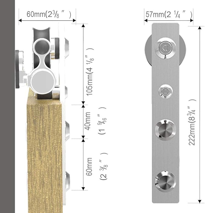 TSMST 9FT Sliding Barn Door Hardware Kit, Stainless Steel Heavy Duty Sturdy Barn Door Track for Single Wood Door, Slide Smoothly Quietly (L Style)