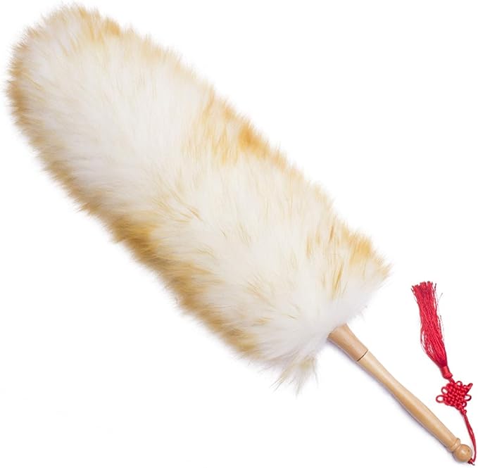 Feather Duster, Household Lambswool Duster, Multifunction Wool with Comfortable Handle(A)