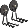 ULIBERMAGNET Magnetic Garage Hooks,Heavy Duty Cordless Drill Hook,Power Tool Organizer,Large Manget with Hooks for Workshop Organization,2 Pack Hooks for Drill,Box,Garden Tool(Black)