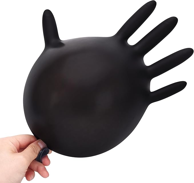 Schneider Black Nitrile Exam Gloves, 5 Mil Disposable Gloves, Latex Free & Powder Free, for Medical, Cleaning, Food Prep