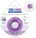Bathroom Sink Hair Catcher for Pop-Up Drain – SinkRing 1.57" Precision Strainer for Bathroom Sink Drains | Clog-Free Hair Trap for Contacts, Earrings, Jewelry | No Suction or Screws – Violet