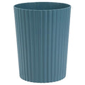 JiatuA Small Trash Can Plastic Wastebasket Round Garbage Container Bin for Bathroom, Kitchen, Bedroom, Home Office, College Dorm, Teal Blue