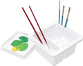 MyLifeUNIT Paint Brush Cleaner, Paint Brush Holder and Organizers for Acrylic, Watercolor, and Water-Based Paints (White)