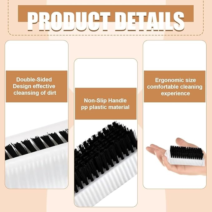 2PCS Nail Brush Surgical Scrub Brushes Two-Sided Stiff Hand and Nail Brush Non-Disposable Sterile Hand Scrubber with Nail Cleaner Hand and Nail Cleaning Brush Fingernail Brushes Nail Scrub Brushes