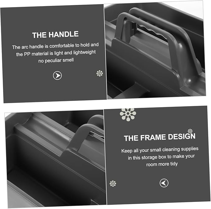 Portable Hand-held Cleaning Tool Organizer Sturdy Storage Box for Home and Car Efficient Cleaning Supplies Easy to Mount Household Cart
