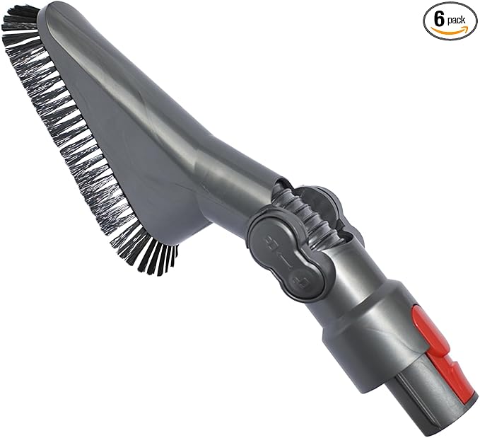 Replacement Vacuum Attachments for Dyson V7 V8 V10 V11 V15 Ideal for Cleaning Vents, Ceiling Fans, Top of Furniture & Car Detailing - Household Cleaning Kit (Soft Dust Brush with Adjustable Angle)