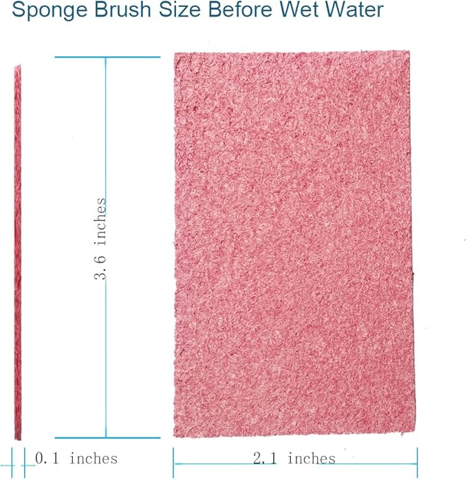 12PCS Cleaning Sponge，2.5X4.0 inches, Kitchen DishSponge, Cleaning Scrub Color Sponge, Biodegradable Natural Sponge, Non-Scratch Kitchen Cellulose Dishwashing.