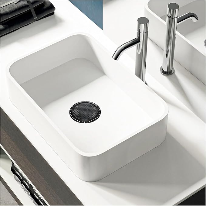Shower Drain Hair Catcher/Strainer/Cover/Filter/Trap, Weighted Metal Hair Trap Stopper Sink Drain Protector Black