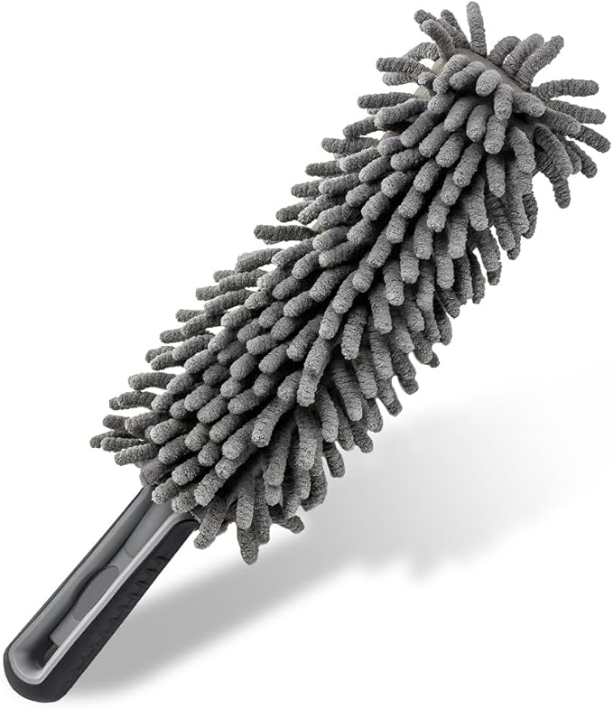Car Duster Interior - Lint-Free Microfiber Cleaning With Comfortable Handle, Reusable & Washable for Auto Exterior Interior Home Office, Car Accessories