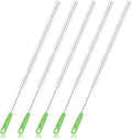 5pcs Extra Long Pipe Cleaning Brush, 15.16in/38.5cm Small Nylon Straw Cleaner Brush Set Multi-Purpose Cleaning Tool for Water Bottle Tube Kitchen Bathroom Sink Sewer Hair Dredge (Green White)