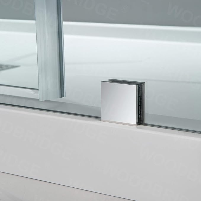 WOODBRIDGE MBSDC6062-C Frameless Sliding Glass Tub Door | 56"-60"W x 62"H | Chrome Finish