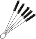 SnowTree - 5 Pack Fan Tip Nylon Bristle Cleaning Brush for Glass Pieces - Anti Scratch Fan Tip to Protect Glass Surfaces and Tubes