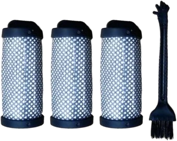 4 Pack Replacement Filters Compatible with for JIGOO T600 bed vacuum cleaner, Removable and Washable HEPA Filter Accessories Part Set with 1 Cleaning Brush