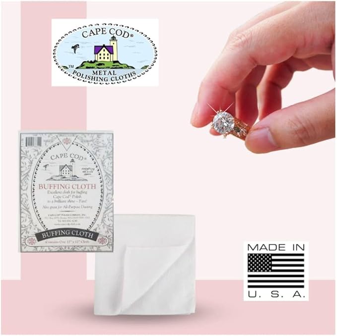 Cape Cod 12x12 Inch Buffing Cloth. Excellent Cloth for Buffing Cape Cod Polish to A Brilliant Shine-Fast! | Great for All-Purpose Dusting | Washable and Reusable
