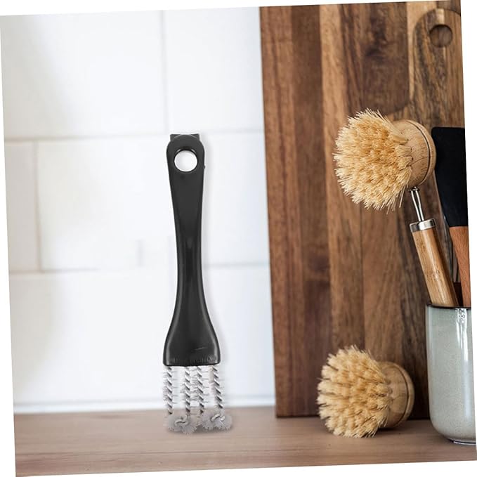 VANZACK 2pcs Versatile Stove Cleaning Brush Compact Grill Brush for Kitchen Stovetop Barbecue and Camping