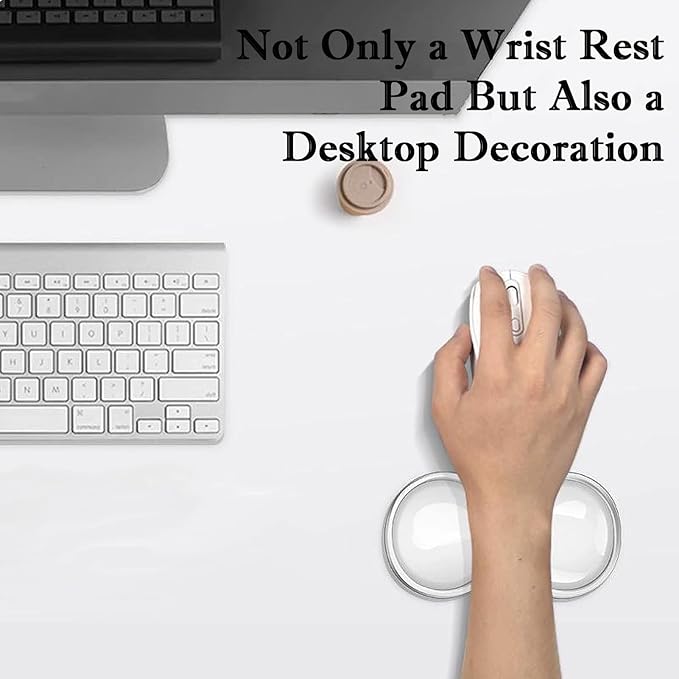 Mouse Wrist Rest Pad, 5.71" Ergonomic Cool Silicone Gel Wrist Support Pad for Effortless Typing & Pain Relief, Non-Slip Base Wrist Support Cushion for Gaming, Computers, Laptops, Office Use Pink