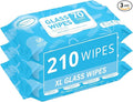 Air Jungles Glass and Window Cleaner Wipes 70 Count (Pack of 3), Extra Large 8" x 10" Size Cleaning Wipes for Car Windshield, Headlight, Mirror, Tile and Home Glass Surface