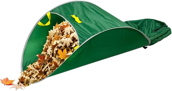 Leaf Collector, Large Capacity Pop Up Leaf Bag, Sturdy 230D Oxford Fabric Foldable Dustpan with Reusable Yard Garden Bags for Leaves Lawn Trash Collection (A)