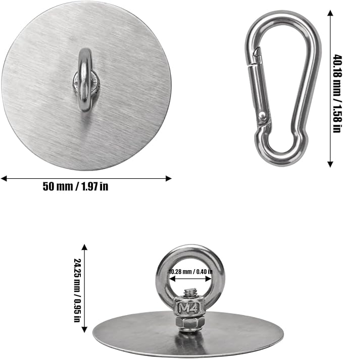 4 Pcs Self Adhesive Ceiling Hook Stainless Steel Pad Eye Hooks Nail-Free Wall Hook for Kitchen Bathroom Living Room Ceiling