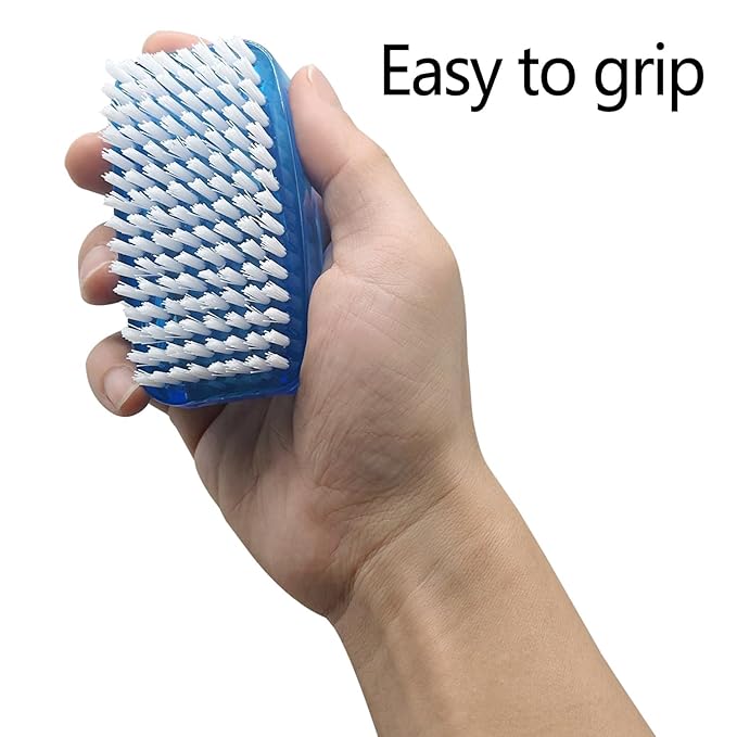 Nail Brush for Cleaning Fingernails Two Sided Fingernail Scrub Brush Soft Stiff Nylon Bristles Scrubber Brush for Hand and Under Nails,4 Pack