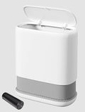 Bathroom Trash Can with Lid, Slim 3.3 Gallon Vacuum adsorption Garbage Bin, Narrow Press Top Waste Basket for Odor Control & Dog Proof for Bathroom Bedroom Office Home