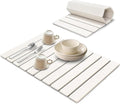 Large Stone Dish Drying Mats for Kitchen Counter, Eco - Friendly Diatomaceous Stone Mats, Non - Slip Collapsible Absorbable Stone Dish Drying Mat for Multi - Purpose, Match Any Countertop, 24"×16"