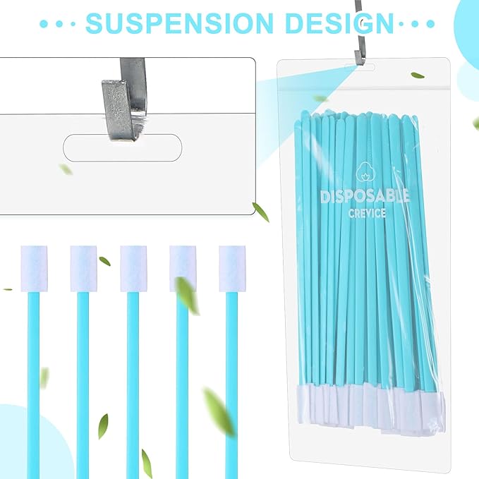 Sieral Disposable Crevice Cleaning Brushes Bulk Disposable Crevice Cleaner Tools for Toilet Window Sill Keyboard Car Ac(100 Pcs)