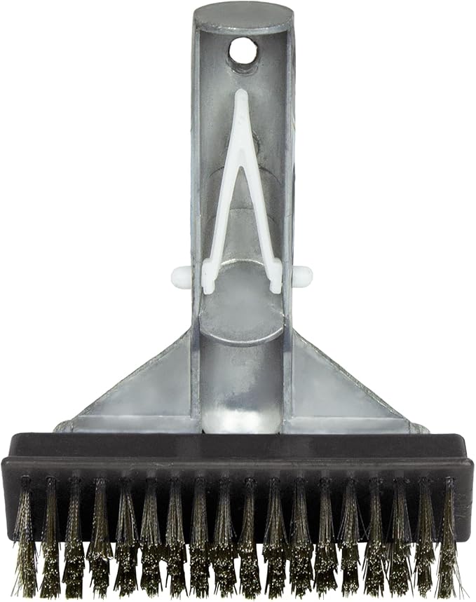 Poolmaster 20178 5-Inch Aluminum-Back Swimming Pool Algae Brush with Stainless Steel Bristles, Classic Collection