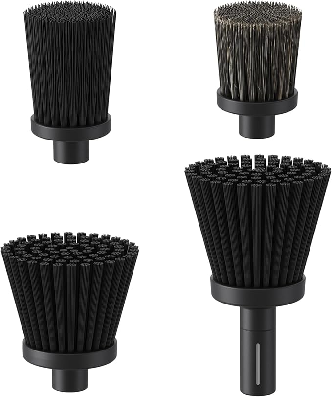 4 PCS Replacement Brush Heads for Fanttik G9 Nano, Flip G10 Nano HomeCare & AutoCare Cordless Electric Spin Scrubber, Accessories for Steering Wheel, Door Handles & Frames, seat Belts