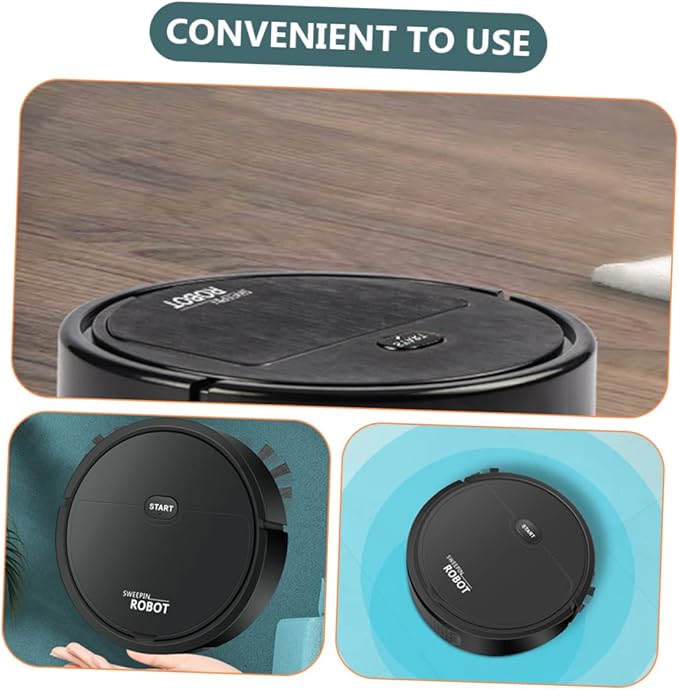 Veemoon Mini Robotic Multifunctional Automatic Sweeping and Mopping for Home HEPA Filter Advanced Navigation for Carpets and Hard Floors