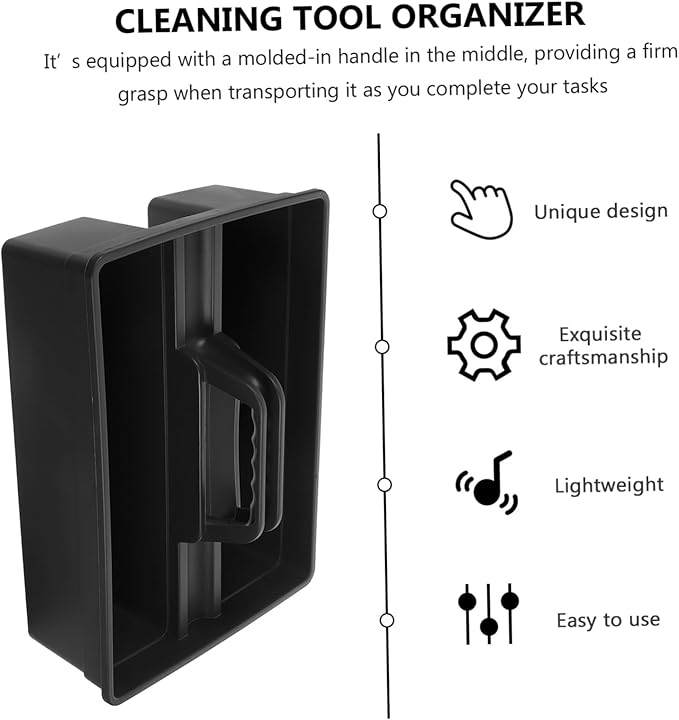 balacoo 1pc Compartment Plastic Cleaning Tool Carrier Compact Organizer for Cleaning Supplies for Home Bathroom and Kitchen Use Practical Storage for Efficient Tasks
