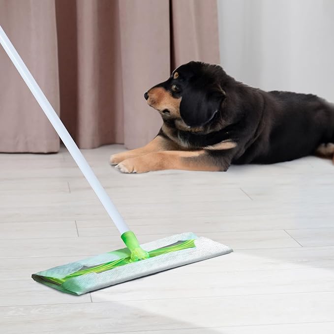 Juvale Disposable Mop Pads - Hard Floor Dust Mop - Disposable Microfiber Cloths - White Floor Cleaning Pads - 200 Count, White, 11.5" x 8"