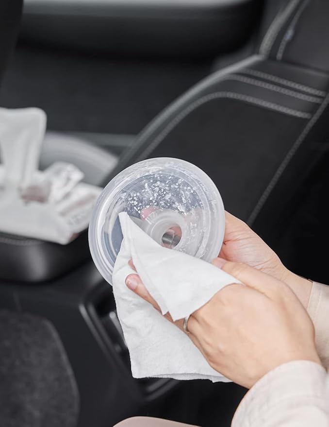 Momcozy Natural Breast Pump Wipes for Parts Cleaning On-The-go, 30 Count, Flash Clean & Resealable